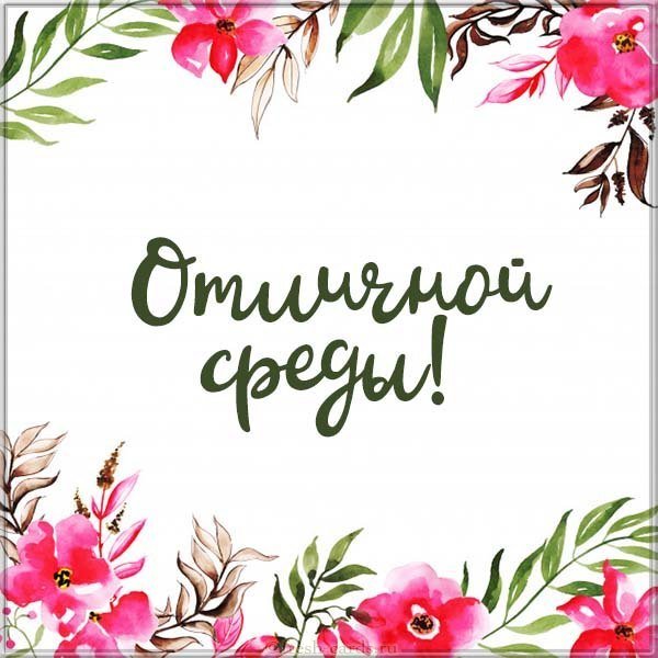 Открытка с пожеланием отличной среды
