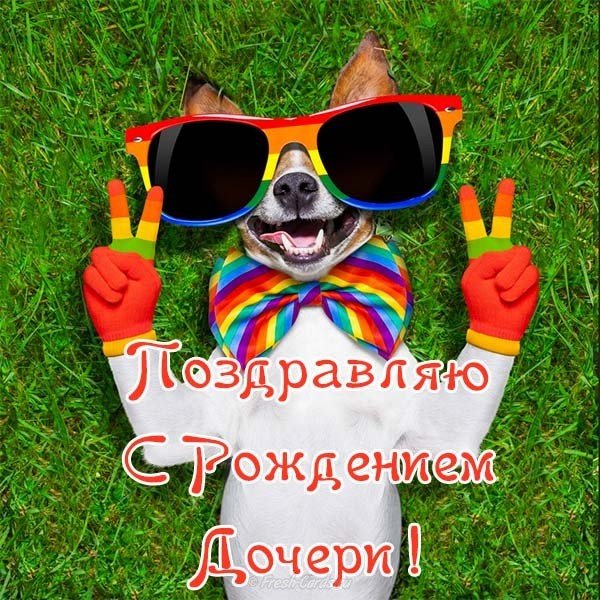 Открытка с рождением дочери прикольная