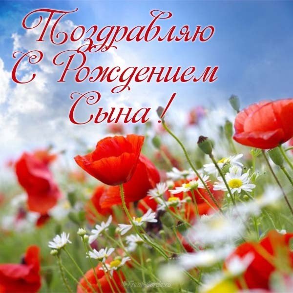 Открытка с рождением сына фото открытка