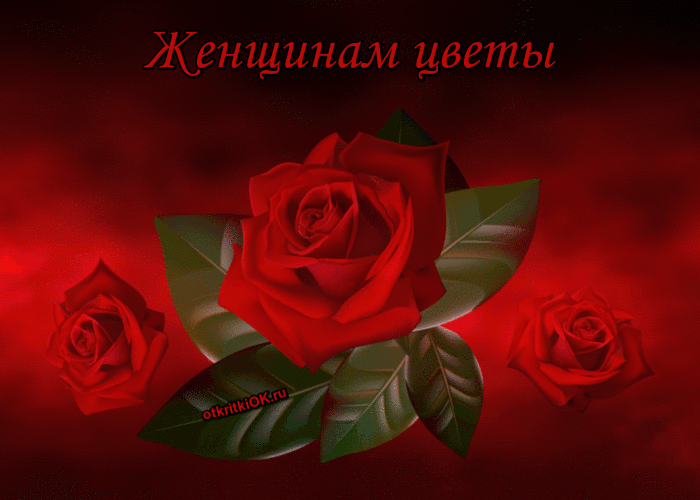 Открытка женщинам цветы Открытка женщинам цветы