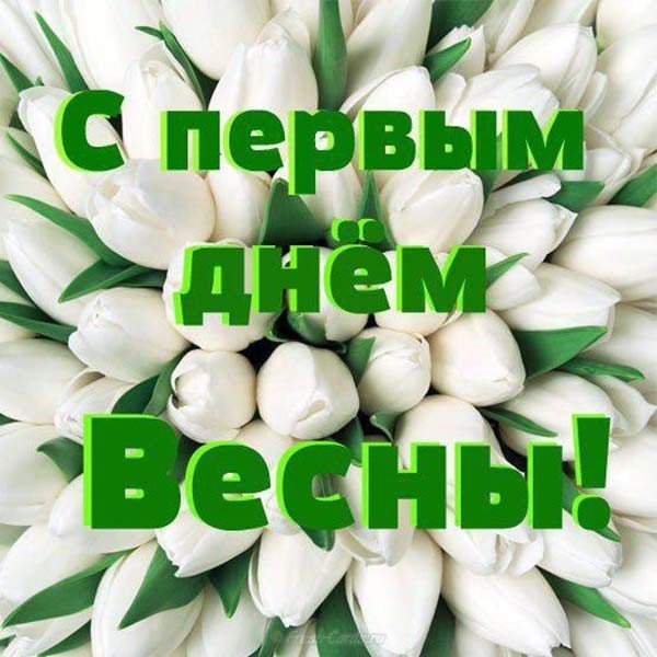 Первый день весны электронная картинка