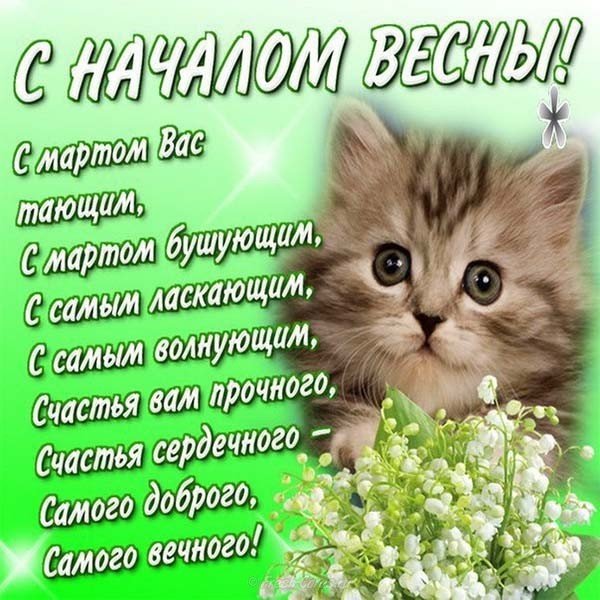 Первый день весны фото поздравление