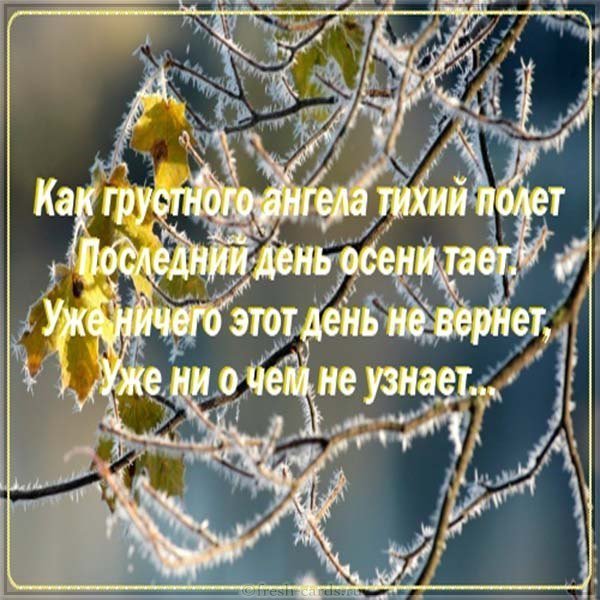 Поздравительная картинка с последним днем осени