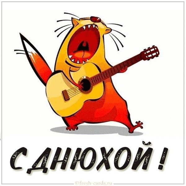Прикольная картинка поздравлялка с днем рождения
