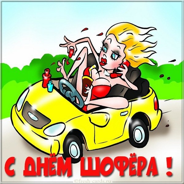 Прикольная картинка с днем шофера девушке