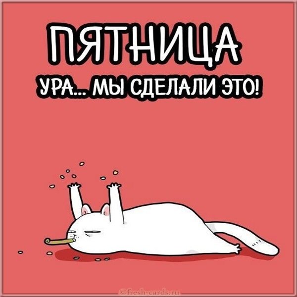 Смешная открытка с пятницей