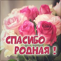 Бесплатная картинка спасибо родная