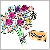 Бесплатная открытка Merci