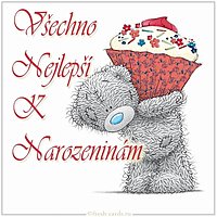 Чешская открытка с днем рождения