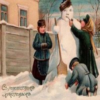 Дореволюционная рождественская открытка