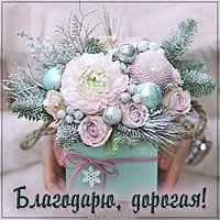 Картинка благодарю дорогая с надписью