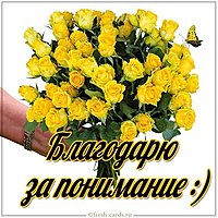 Картинка благодарю за понимание