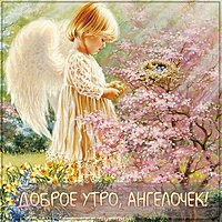 Картинка доброе утро ангелочек девушке