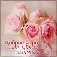 Картинка доброе утро моя красавица наше солнышко