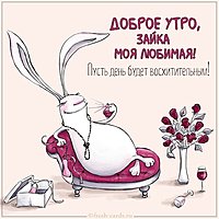 Картинка доброе утро зайка моя любимая