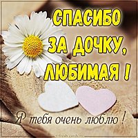 Картинка любимая спасибо за дочку