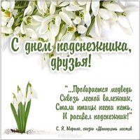 Картинка поздравление с днем подснежника