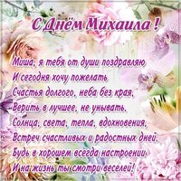 Картинка с днем Миши в стихах