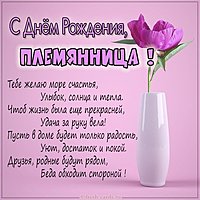 Картинка с днем рождения для племянницы