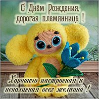 Картинка с днем рождения родной племяннице
