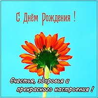 Картинка с днем рождения с цветком