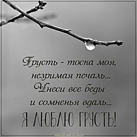Картинка с надписью я люблю грусть