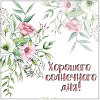 Картинка солнечного дня хорошего