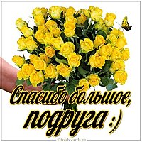 Картинка спасибо большое подруга