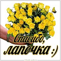 Картинка спасибо лапочка