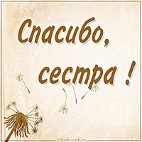 Картинка спасибо сестра