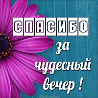 Картинка спасибо за чудесный вечер