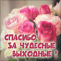 Картинка спасибо за чудесные выходные