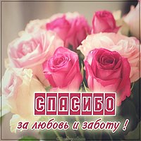 Картинка спасибо за любовь и заботу