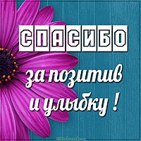 Картинка спасибо за позитив и улыбку