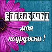 Картинка спасибочки подружка