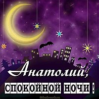 Картинка спокойной ночи Анатолий
