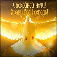 Картинка спокойной ночи храни вас Господь
