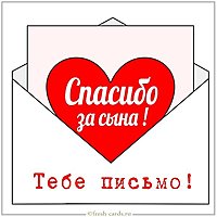 Картинка жене спасибо за сына
