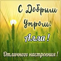 Красивая картинка с добрым утром Алла