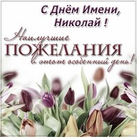Красивая открытка с днем имени Николай