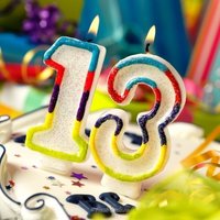 Открытка 13 лет день рождения