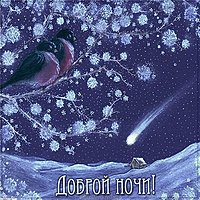 Открытка доброй ночи зима