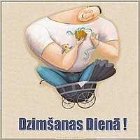 Открытка на день рождения на латышском языке