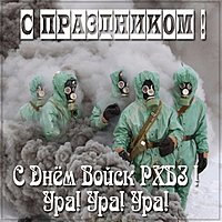 Открытка на день войск РХБЗ