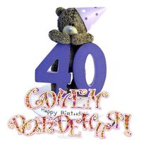 Открытка поздравление с 40 летием