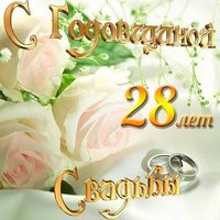 Открытка с 28 летием свадьбы