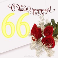 Открытка с 66 летием