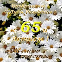 Открытка с днем 65 летия
