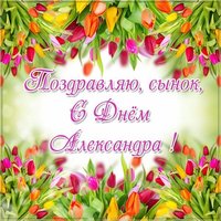 Открытка с днем Александра сыну