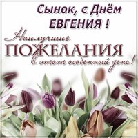 Открытка с днем Евгения сыну